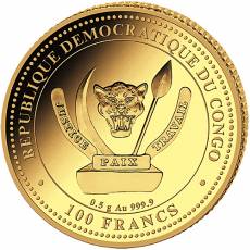 Goldmünze 0,5 gramm Prehistoric Life Velociraptor Mongoliensis 2025