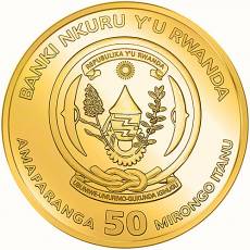 1 Unze Silbermünze Ruanda Lunar Pferd vergoldet Proof 2026