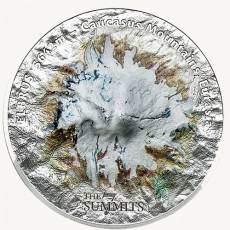 5 Unzen Silbermünze The 7 Summits Elbrus Ultra High Relief erstes Motiv 2021