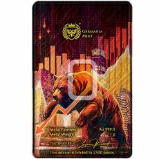1 gramm Germania Mint - Goldbarren Bulle und Bär 999,9/1000