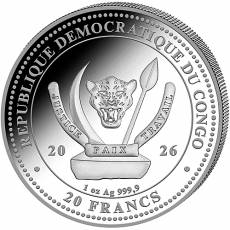 1 Unze Silbermünze World´s Wildlife Kongo The Shark 2026