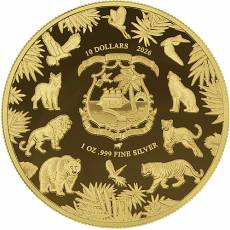 Silbermünzen 3 x 1 oz Wild Essence - Mammal Collection II Proof gilded 2026