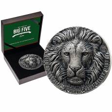 Silbermünze 10 oz Big Five Asia Lion Haut Relief P. De Greef 2026
