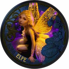 3 Euro Fantastische Fabelwesen Elfe UV-Effekt 2026