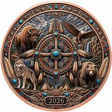 Kupfer 1 oz SPIRIT OF THE TRIBES High Relief 2026