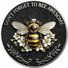Kupfer 1 oz  INSPIRED SPIRIT PENDANTS - 1. AUSGABE  THE BEE High Relief in Anhängerfassung