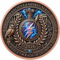 Kupfer Round 1 oz Zorn der Olymp High Relief 2026
