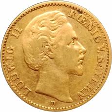 10 Reichsmark Gold Ludwig II König von Bayern 1872