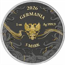 3 x 1 Unze Silber Norns Triune Set Ruthenium Gilded Germania Mint 2026