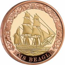 Goldmünze THE VOYAGE OF THE HMS BEAGLE Proof 2026