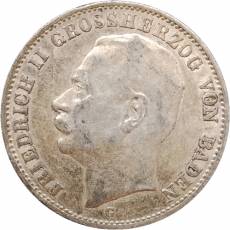 Silbermünze 3 Mark Baden Friedrich II 1912