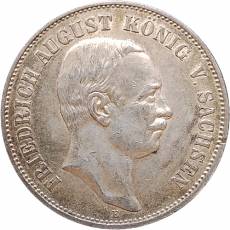 Silbermünze 5 Reichsmark Friedrich August III Sachsen 1907