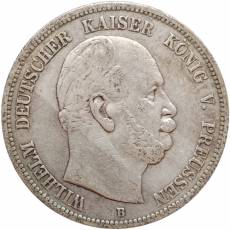 Silbermünze 5 Reichsmark Wilhelm Preußen 1876