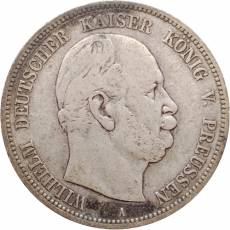 Silbermünze 5 Reichsmark Wilhelm Preußen 1874