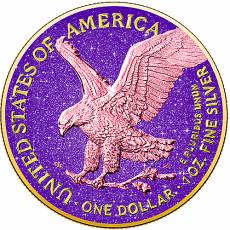 Silbermünze 1 Unze American Silver Eagle Royal Amethyst Precious 2026