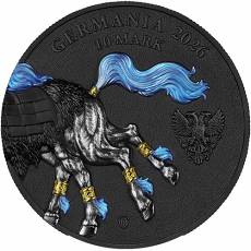 2 Unzen Silber Germania Beasts Sleipnir Ultra High Relief UV Effekt 2026