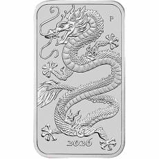 1 oz Silbermünze Perth Mint Rectangular Dragon 2026