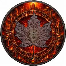 1 oz Silbermünze Maple Leaf Fire Ring Elemental Realms Diamond Dust & Ruthenium 2026