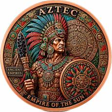 Kupfer 1 oz Atztec Empire High Relief