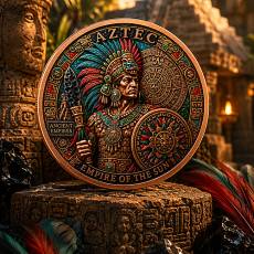Kupfer 1 oz Atztec Empire High Relief