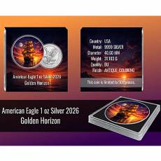 1 oz American Silver Eagle Masters of the Seas Golden Horizon 2026