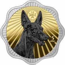 1 Unzen Silber Malta Malteser Pharaoh Hund - Maltese Pharaoh Hound Ruthenium gilded 2026