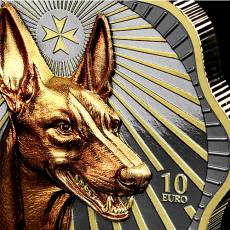 2 Unzen Silber Malta Malteser Pharaoh Hund - Maltese Pharaoh Hound High Relief 2026