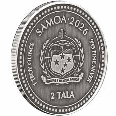1 Unze Silbermünze Samoa Seepferd Antik Finish 2026