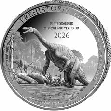 1 Unze Silbermünze Prehistoric Life Plateosaurus 2026