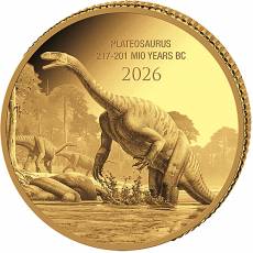 Goldmünze 0,5 gramm Prehistoric Life Plateosaurus 2026