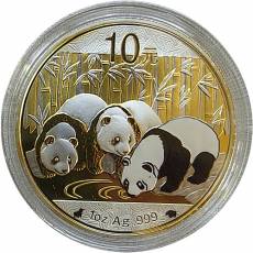 Silbermünze 1 oz China Panda Bull an Bär Investment Collection 2013