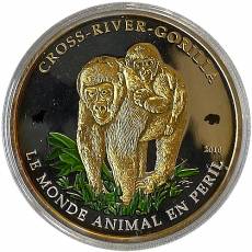 Silbermünze 1 oz Cross-River-Gorilla Bull and Bär Investment Collection 2010
