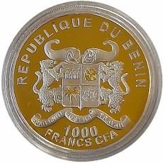 Silbermünze 1 oz Benin Elefant Bull and Bär Investment Collection 2014