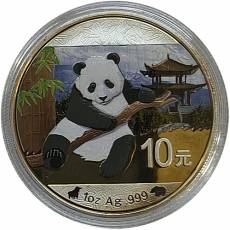 Silbermünze 1 oz China Panda Bull an Bär Investment Collection 2014