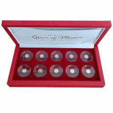 Set 10 x 0,5 gramm Gold 90. Geburtstag Prinzessin Grace von Monaco Proof 2019