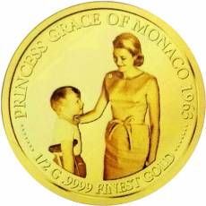 Set 10 x 0,5 gramm Gold 90. Geburtstag Prinzessin Grace von Monaco Proof 2019