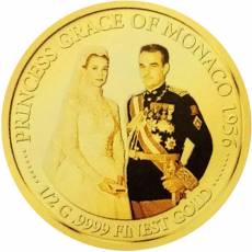 Set 10 x 0,5 gramm Gold 90. Geburtstag Prinzessin Grace von Monaco Proof 2019