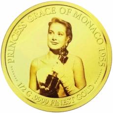 Set 10 x 0,5 gramm Gold 90. Geburtstag Prinzessin Grace von Monaco Proof 2019