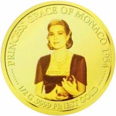 Set 10 x 0,5 gramm Gold 90. Geburtstag Prinzessin Grace von Monaco Proof 2019