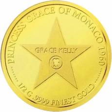 Set 10 x 0,5 gramm Gold 90. Geburtstag Prinzessin Grace von Monaco Proof 2019