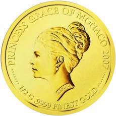 Set 10 x 0,5 gramm Gold 90. Geburtstag Prinzessin Grace von Monaco Proof 2019