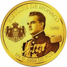 Set 10 x 0,5 gramm Gold History of Monaco Monaco Proof 2020