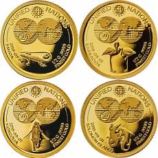 Set 26 x 0,5 gramm Goldmünzen Unified Nations 2019