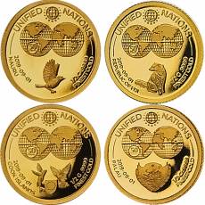 Set 26 x 0,5 gramm Goldmünzen Unified Nations 2019