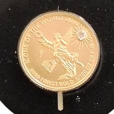 Set 12 x 1/100 oz Goldmünzen Affordable piedfort & Diamond 2018