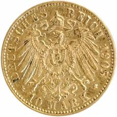 10 Reichsmark Gold Wilhelm II. König von Württemberg 1905