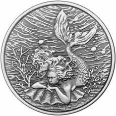 1 Unze Silbermünze Mermaid Rising Antik Finish 2026