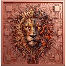 Kupferbarren 1 oz Cyber Lion Duality of Nature