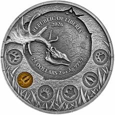 2 Unzen Silber Germania Mint Megafauna Riesenhirsch Ultra High Relief 2026