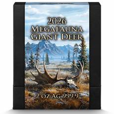 2 Unzen Silber Germania Mint Megafauna Riesenhirsch Ultra High Relief 2026